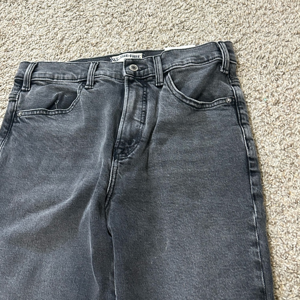 Free People Low Maintenance Mid-Rise Crop Boot Jean Black Size 29 Women's Cotton - Picture 10 of 11